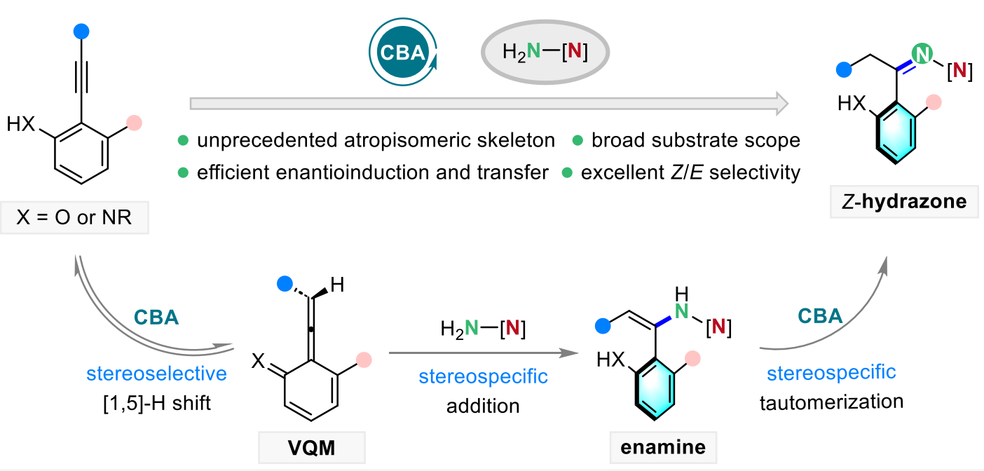 Atropisomeric aryl-hydrazone frameworks: discovery and organocatalytic enantioselective construction