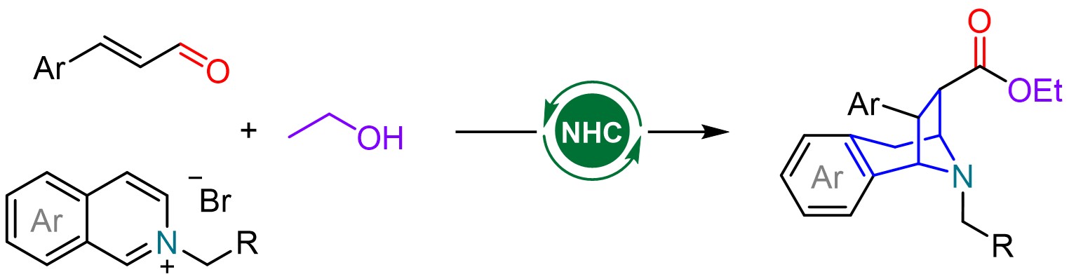Construction of tropane derivatives by organocatalytic asymmetric dearomatization of isoquinolines